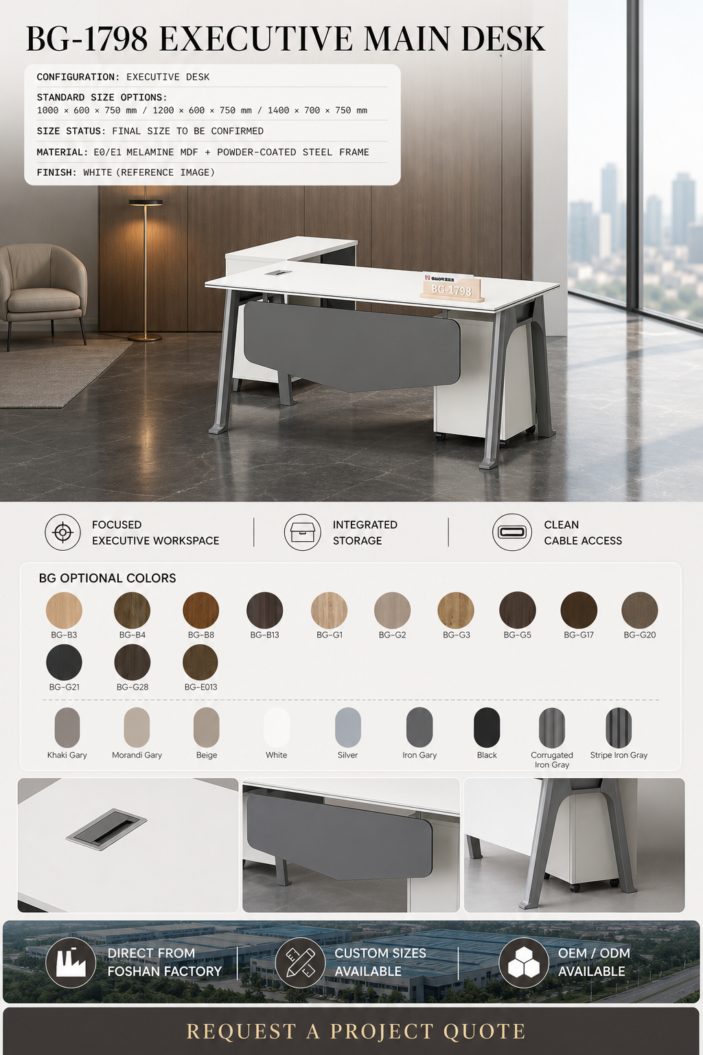 Meja Eksekutif — detail fitur 3