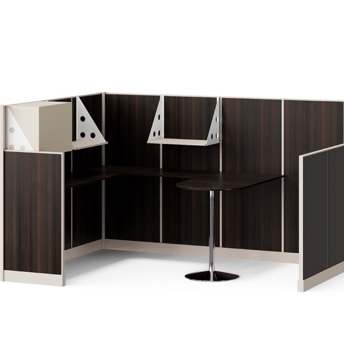 L-Shape 2-Seat Workstation — feature detail 1