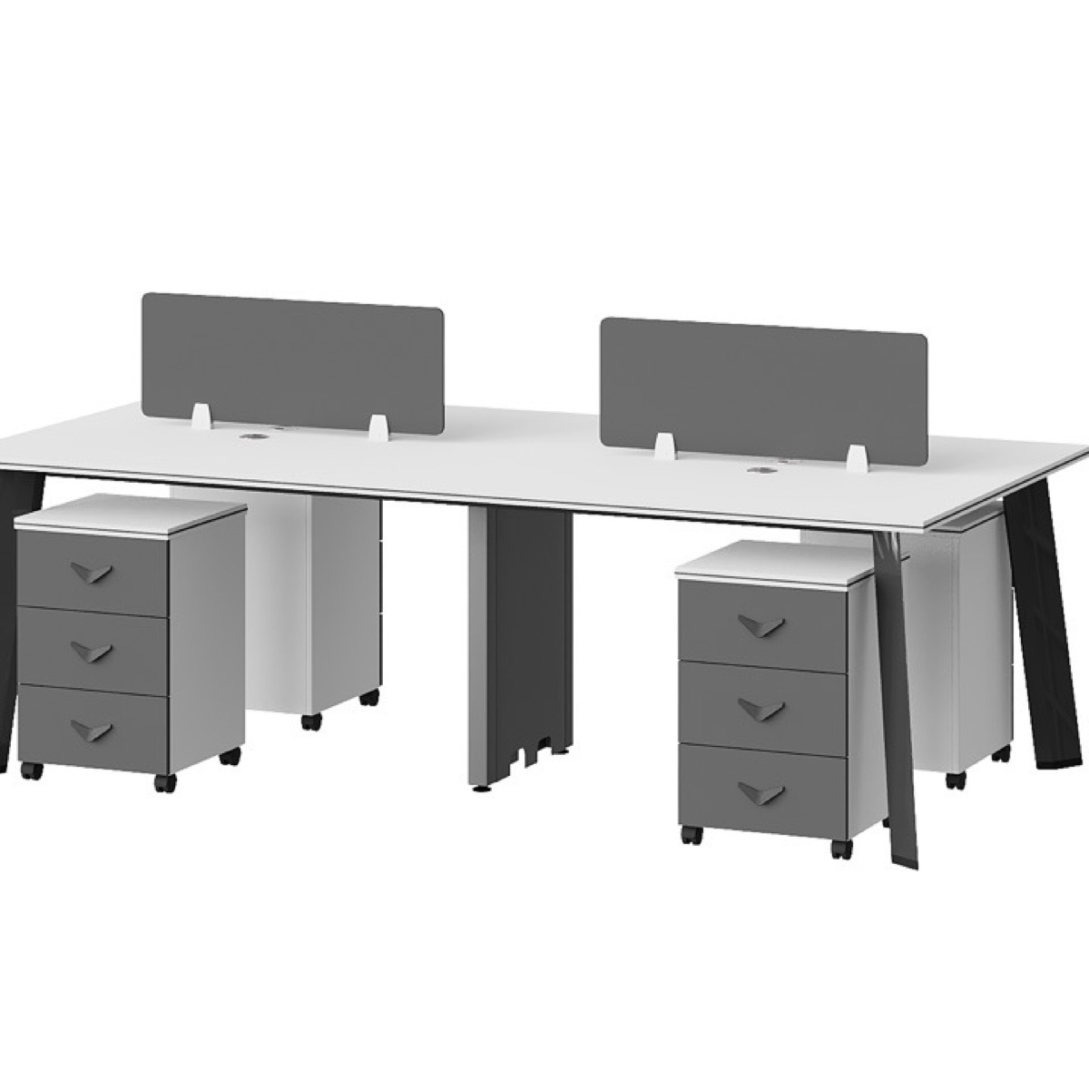 Office Workstation with Fabric Panels — feature detail 1