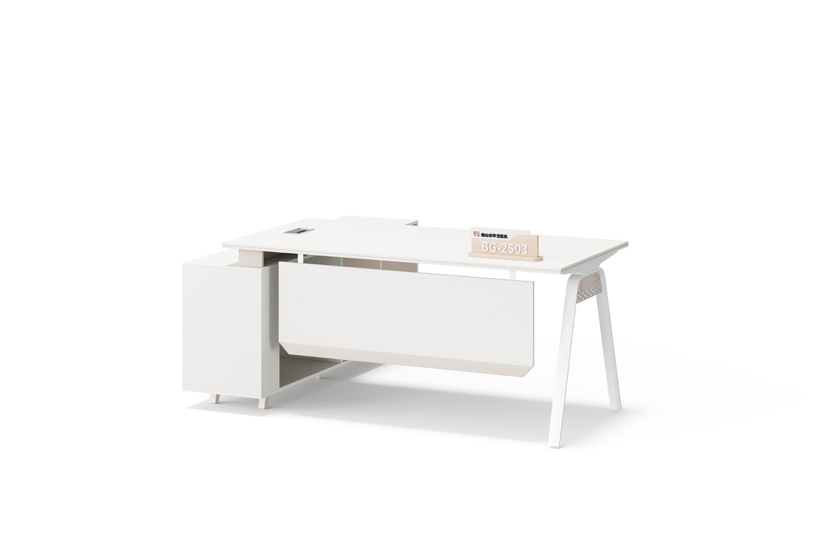 Meja Direktur L-Shape Putih — BG-2503L
