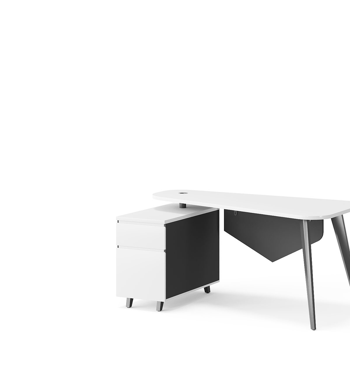 Meja Staf dengan Pedestal Mobile — detail fitur 2
