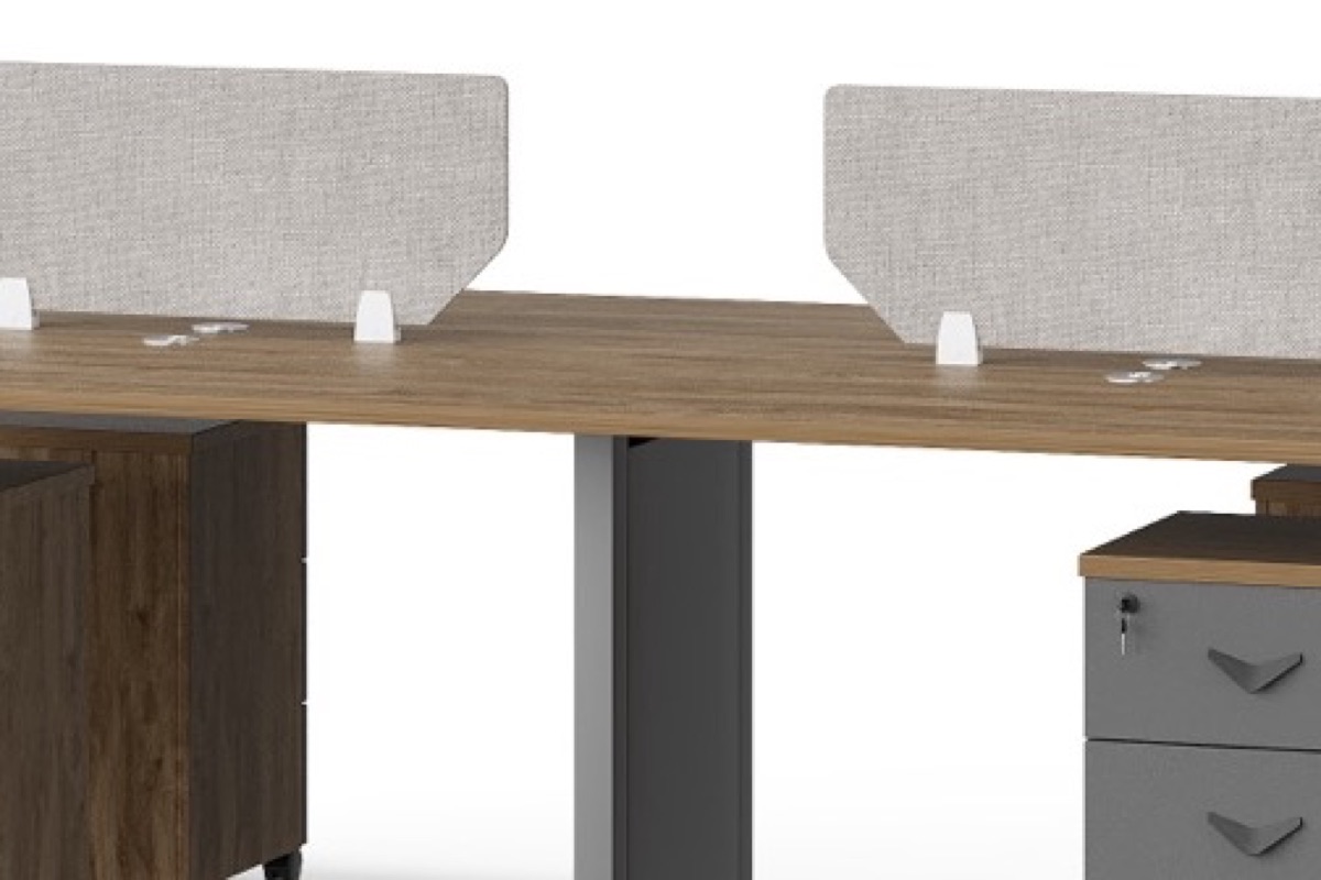 Workstation Bench 2 Orang & Layar Privasi — detail fitur 2