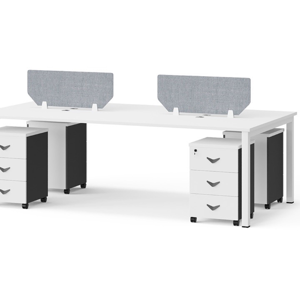 White Office Workstation Privacy Panels — feature detail 1