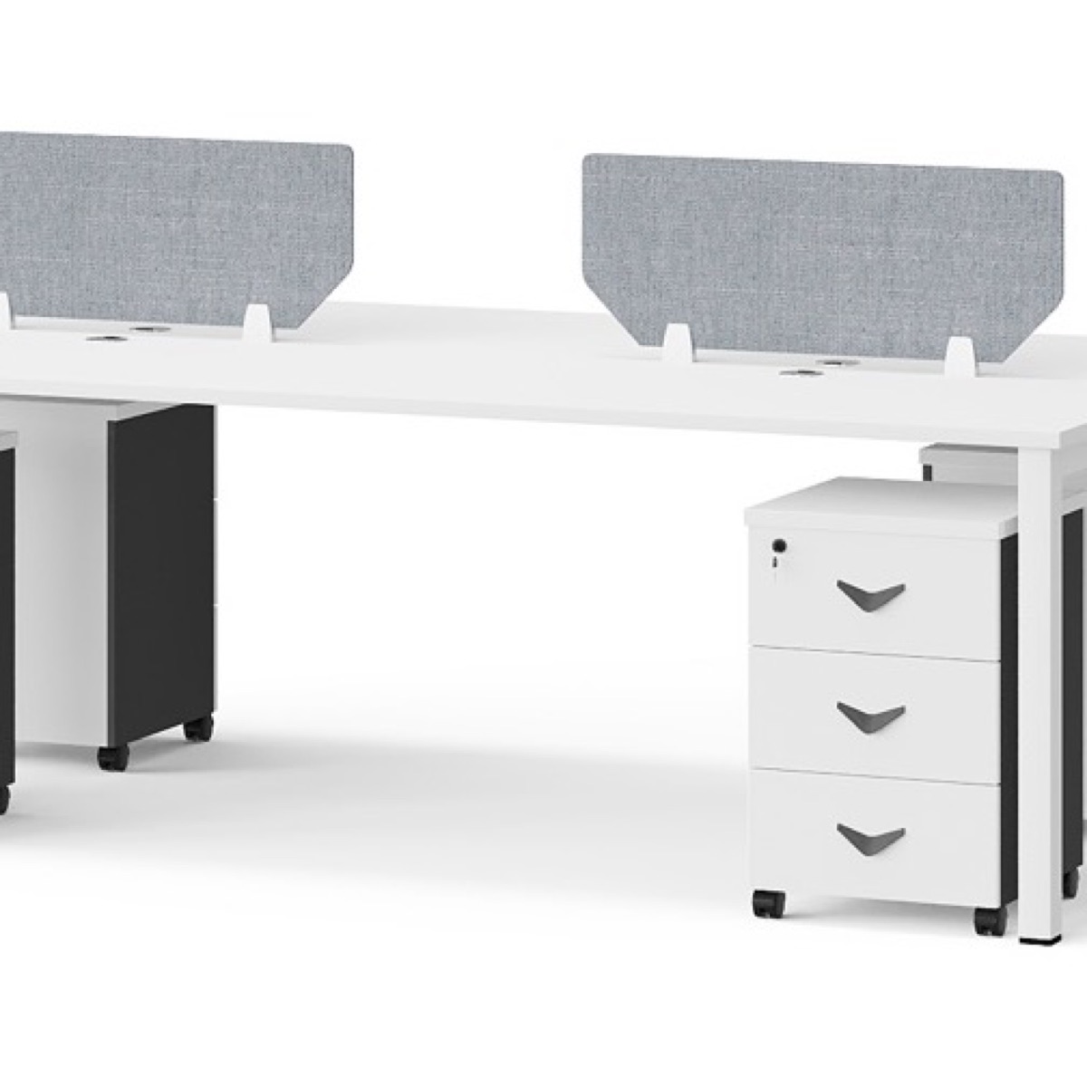 White Office Workstation Privacy Panels — feature detail 2