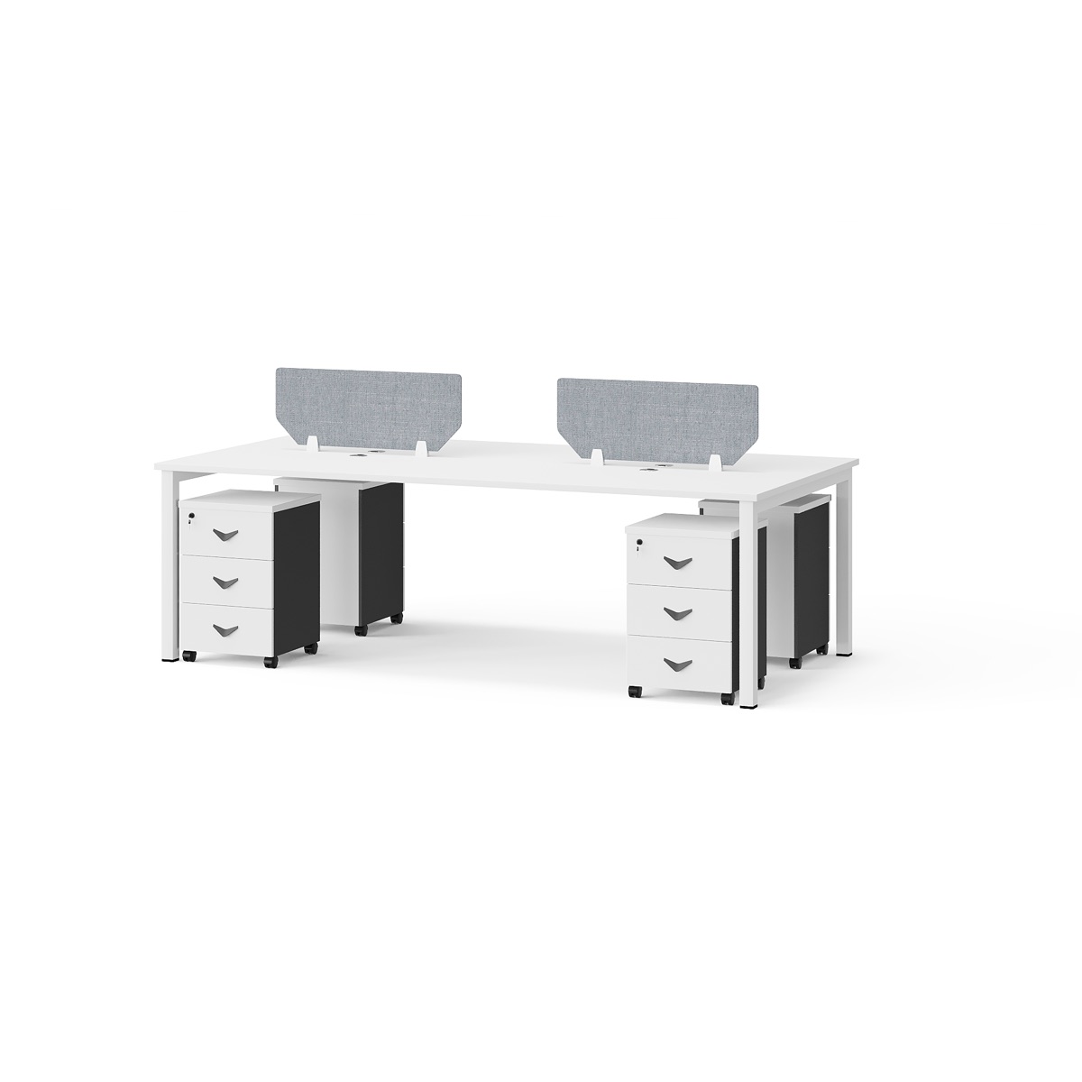 Workstation Kantor Putih Panel Privasi — BG-2516W4