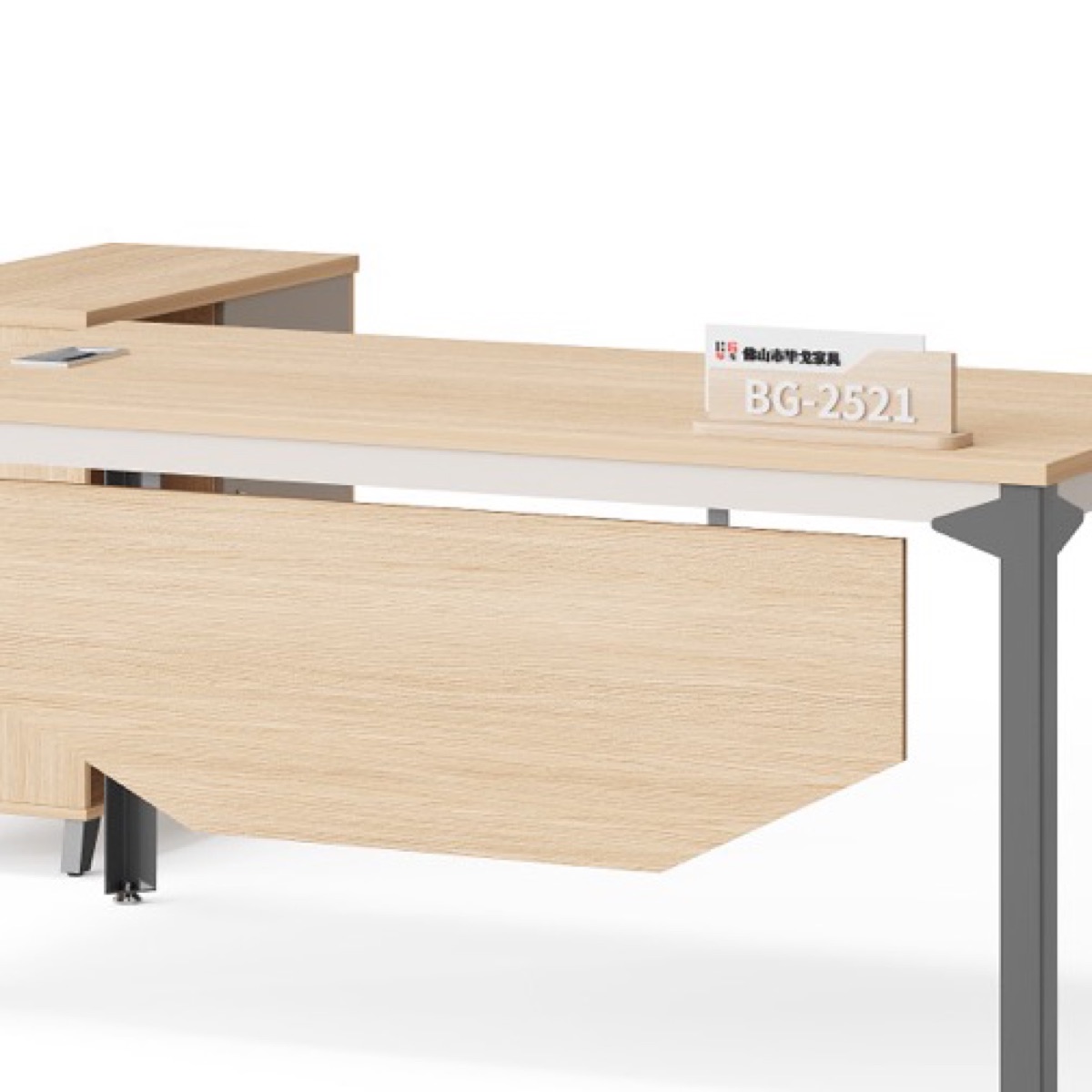 Meja Eksekutif L-Shape Kabinet Terintegrasi — detail fitur 2