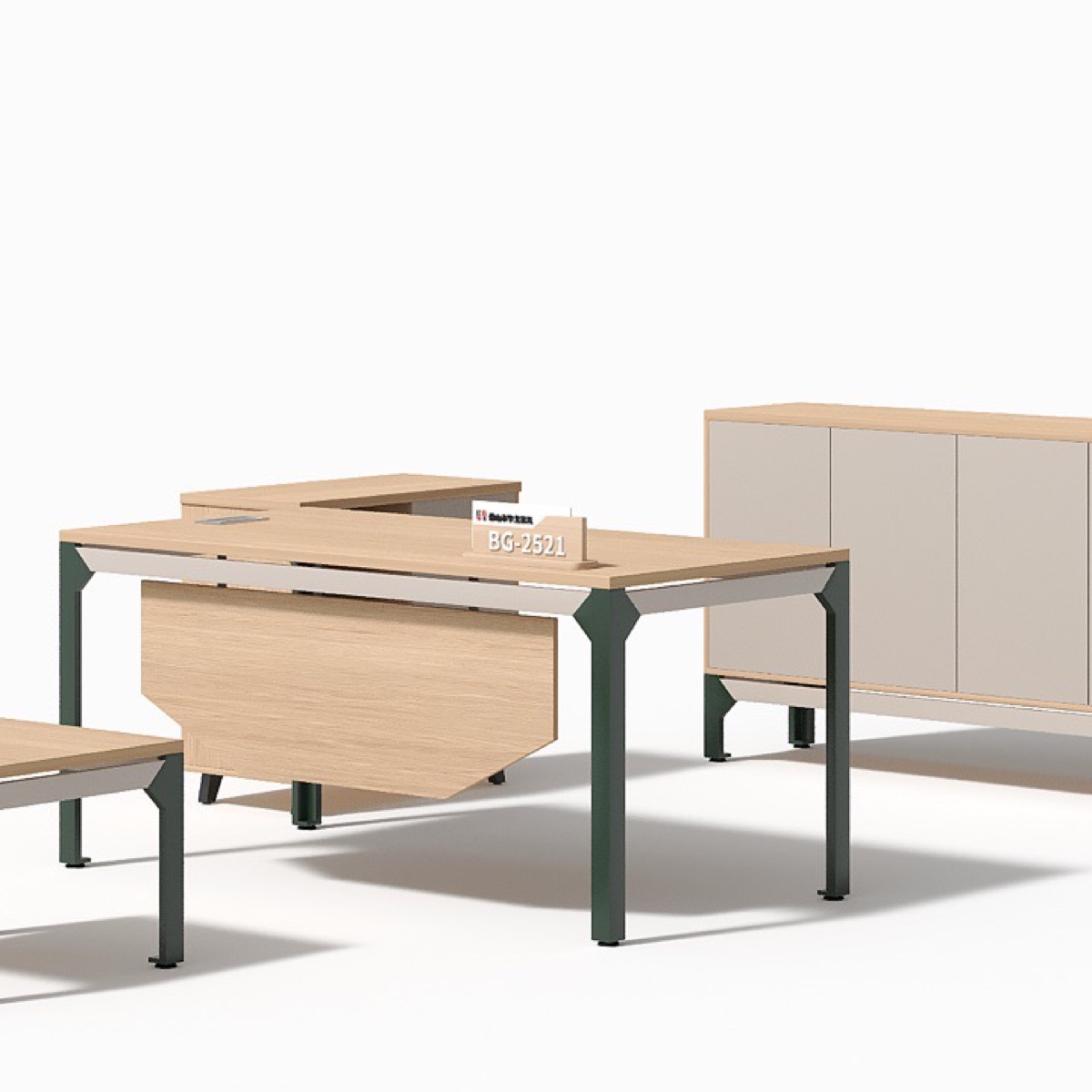 Modular Folding Meeting Table + Cabinet — feature detail 1