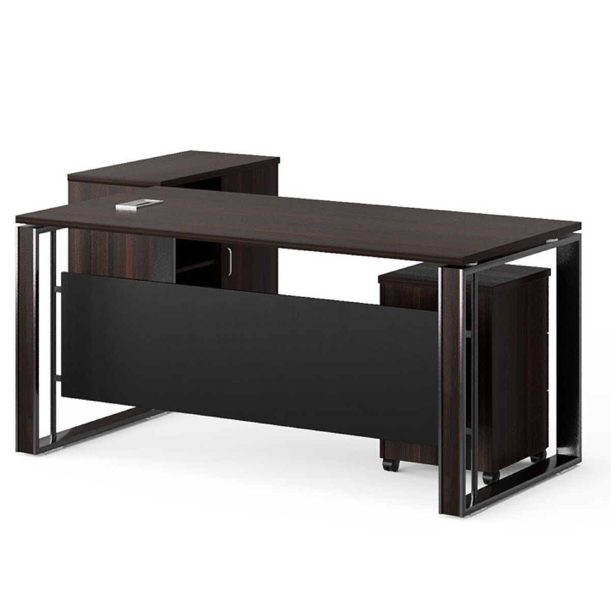 Meja Eksekutif L-Shape + Kabinet 6 Finishing — detail fitur 1