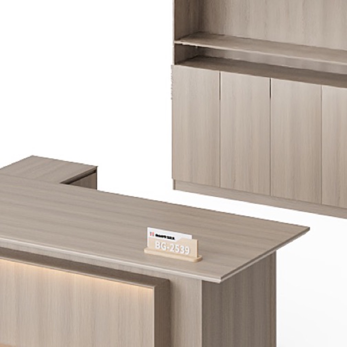 Meja Direktur L-Shape + Rak Display — detail fitur 2