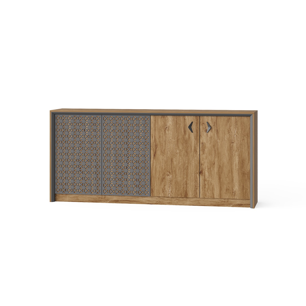 Kabinet Arsip Tiga Pintu Panel Perforasi — BG-2527B-B4 — Foshan China office furniture manufacturer