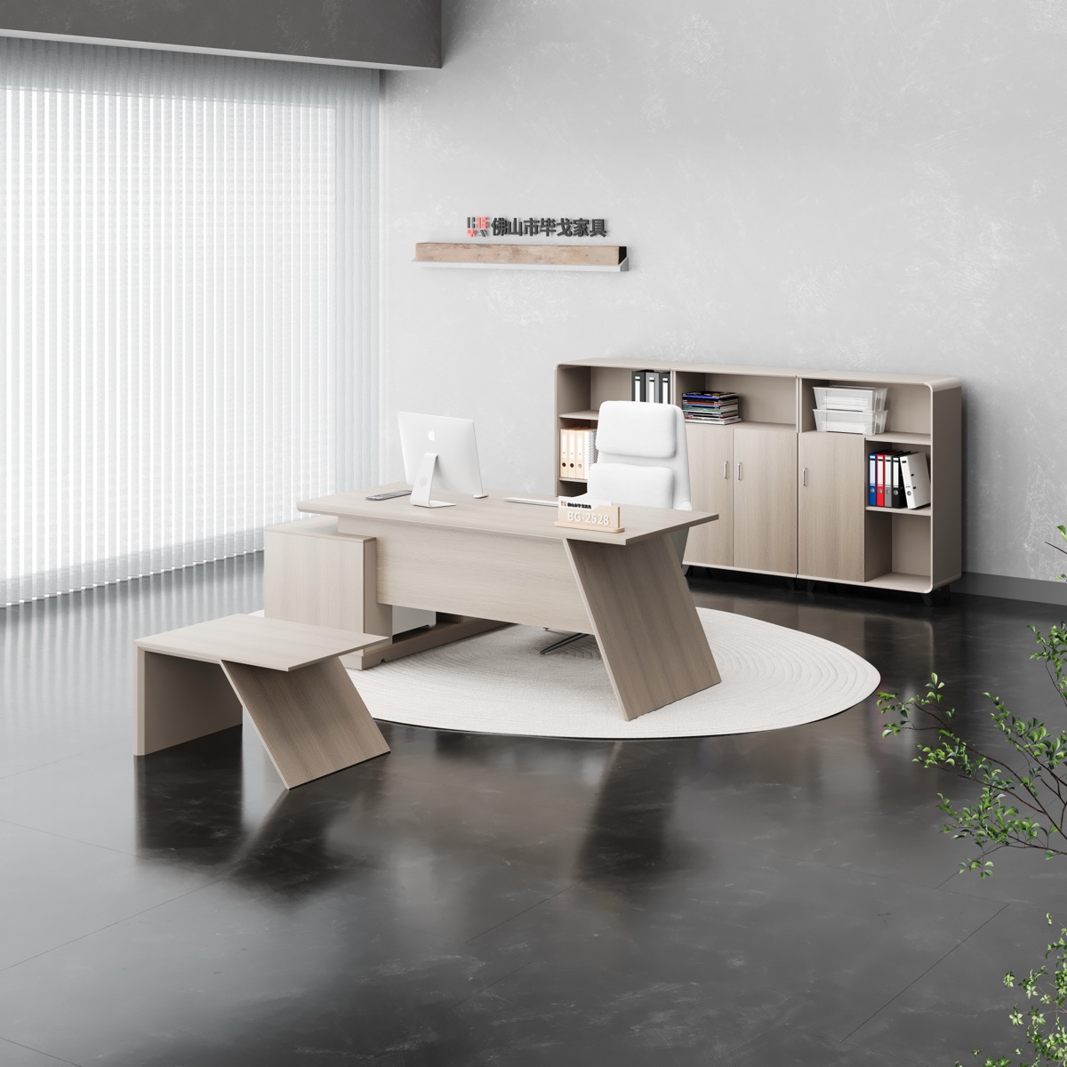 L-Shape Executive Desk, Full Finish Range — feature detail 1