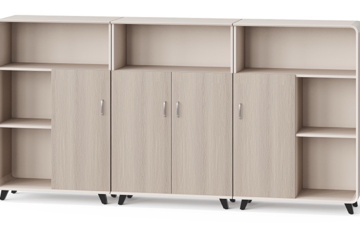 Kabinet Sisi Mobile Rak + Pintu — detail fitur 1