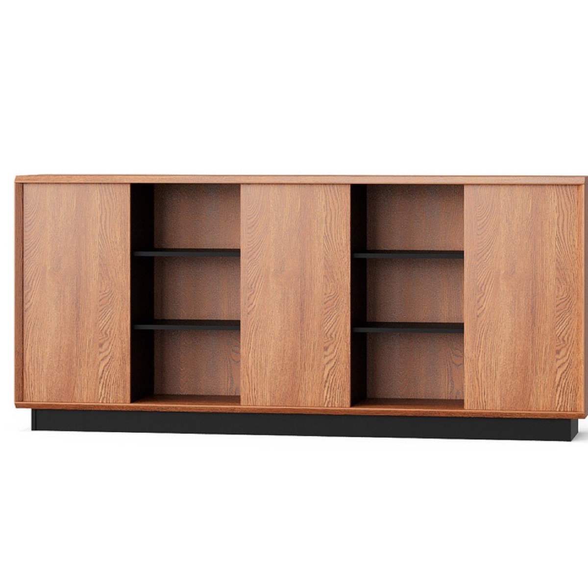 Office Side Cabinet with Open Shelf + Door — feature detail 1