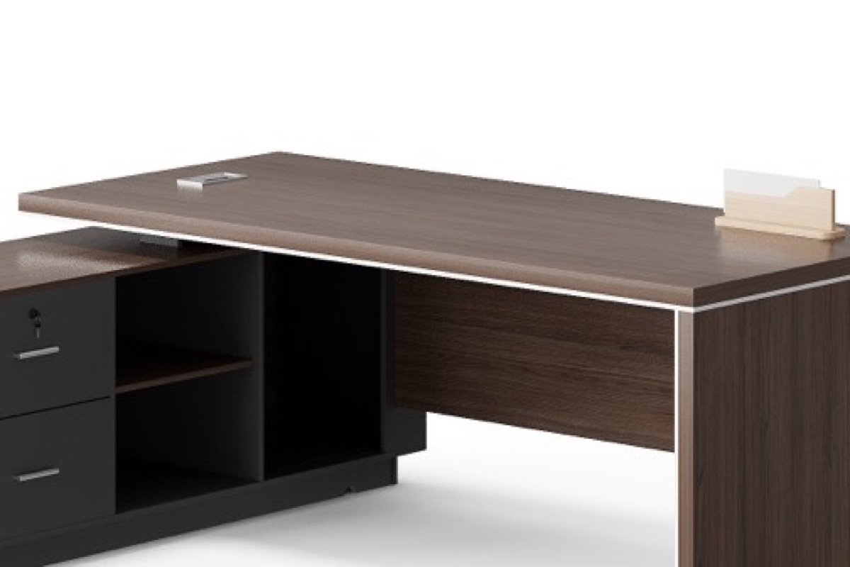 Meja Direktur L-Shape Panel Aksen — detail fitur 2