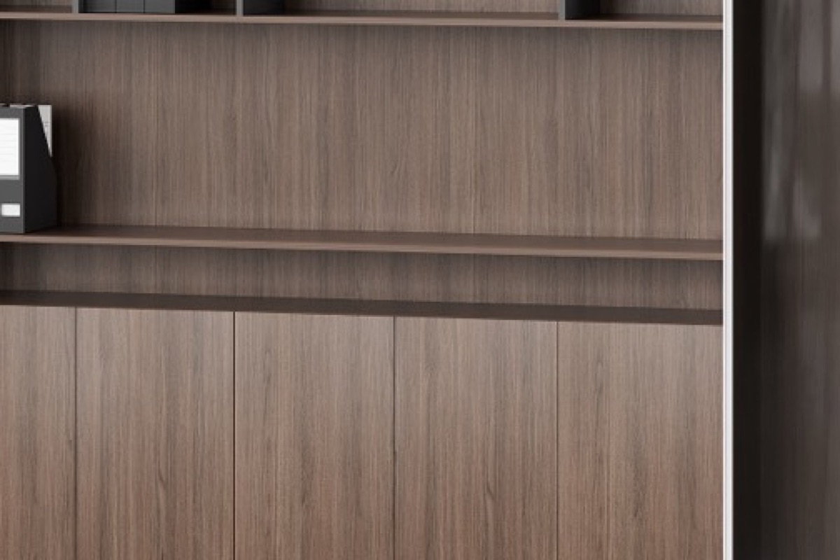 Kabinet Arsip Rak Terbuka + Pintu Kaca — detail fitur 2