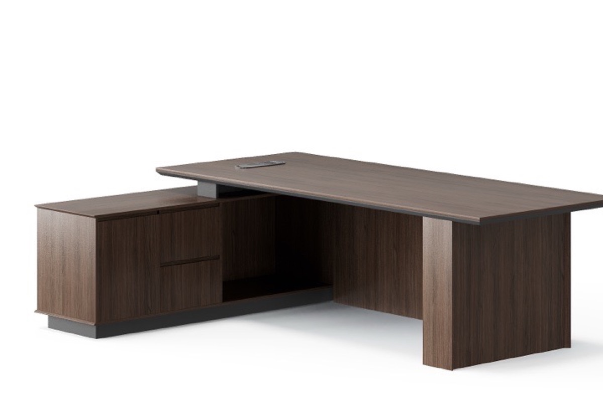 Meja Direktur L-Shape + Kabinet Return — detail fitur 1