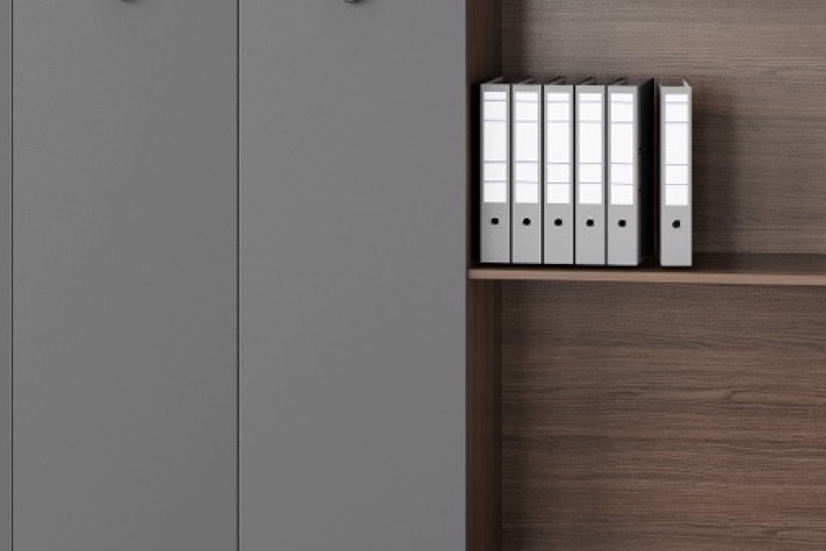 Kabinet Arsip 3 Pintu + Rak Buku Terbuka — detail fitur 2