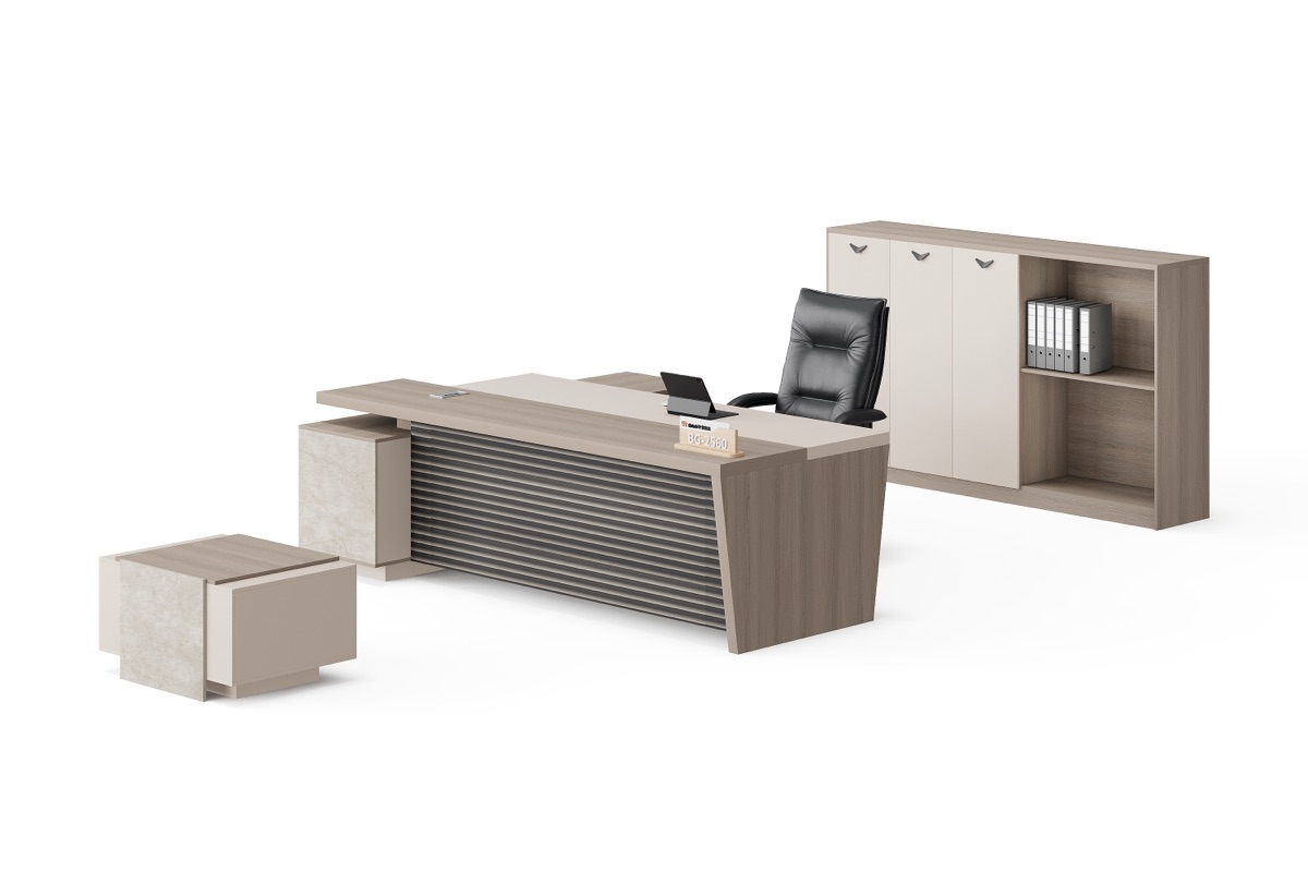 Executive L-Desk + Cabinet Set — feature detail 2