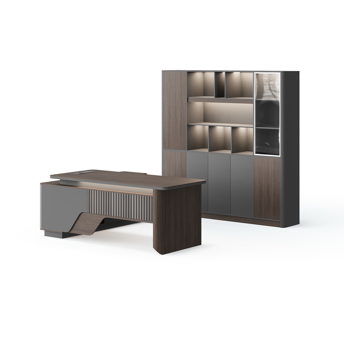 Meja Eksekutif L-Shape — BG-2564LA-G17