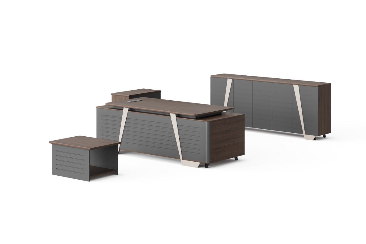 Meja Eksekutif + Side Cabinet — BG-2567A-G17