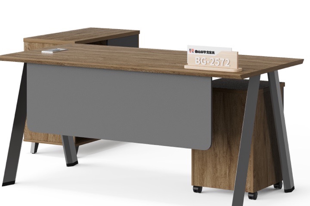 Meja Manajer L-Shape + Side Cabinet — detail fitur 3