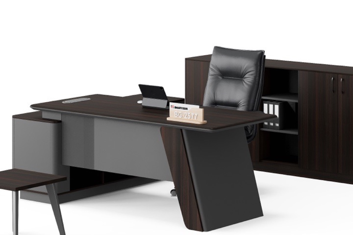 Meja Direktur L-Shape + Kabinet Laci — detail fitur 4