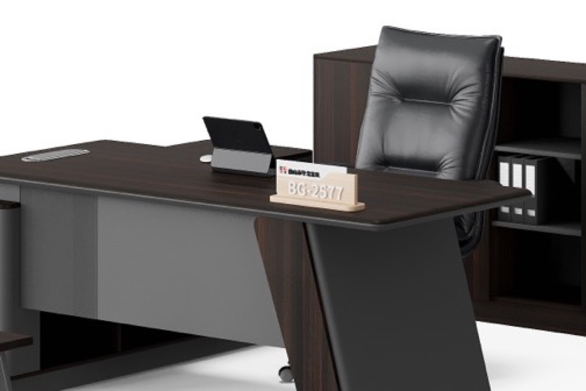 Meja Direktur L-Shape + Kabinet Laci — detail fitur 5