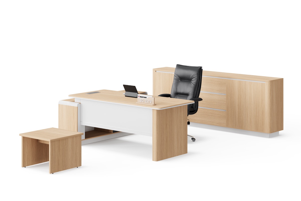 Director Desk with Cabinet — feature detail 4