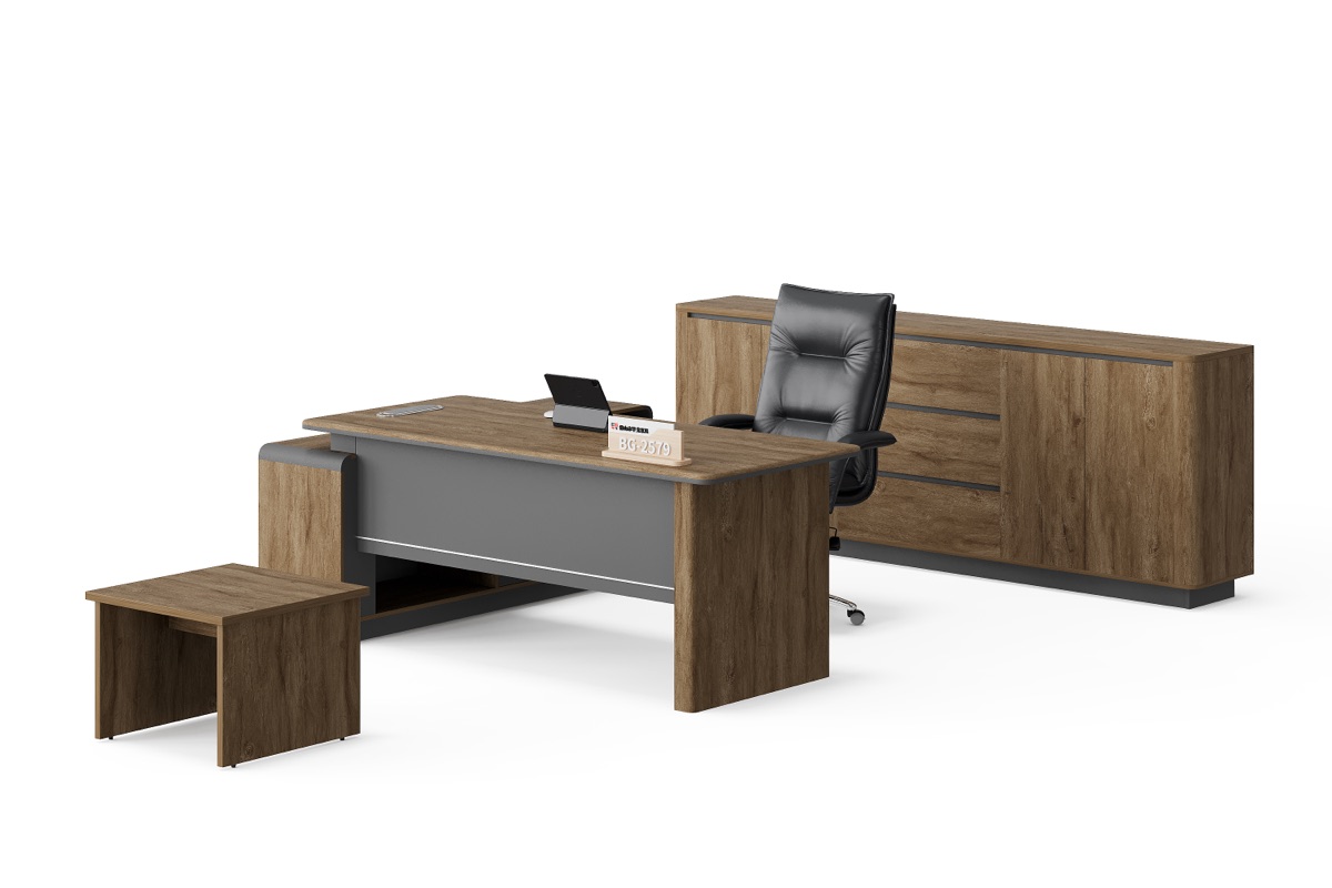 Director Desk with Cabinet — feature detail 5