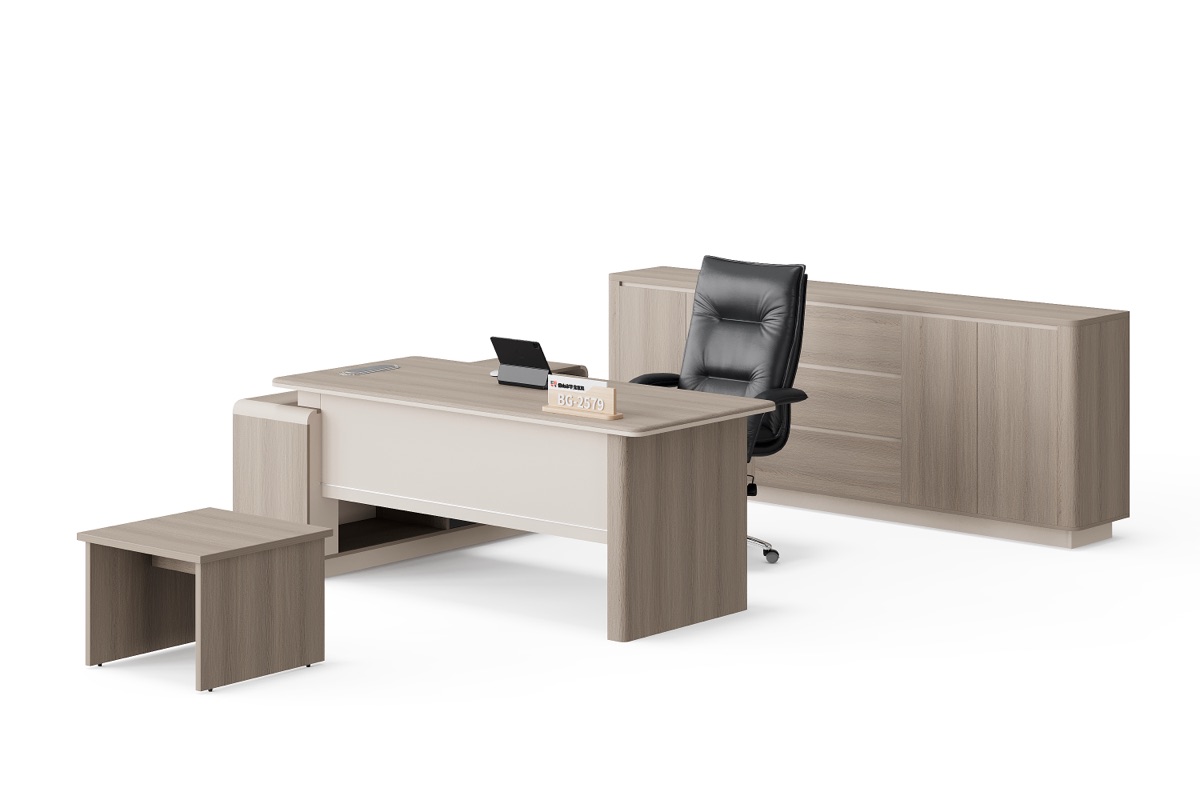 Director Desk with Cabinet — feature detail 7