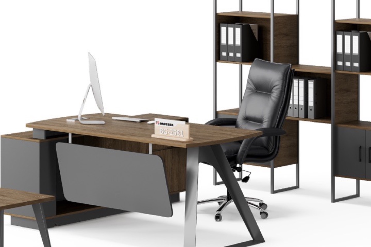 Director L-Desk + Bookshelf — feature detail 3