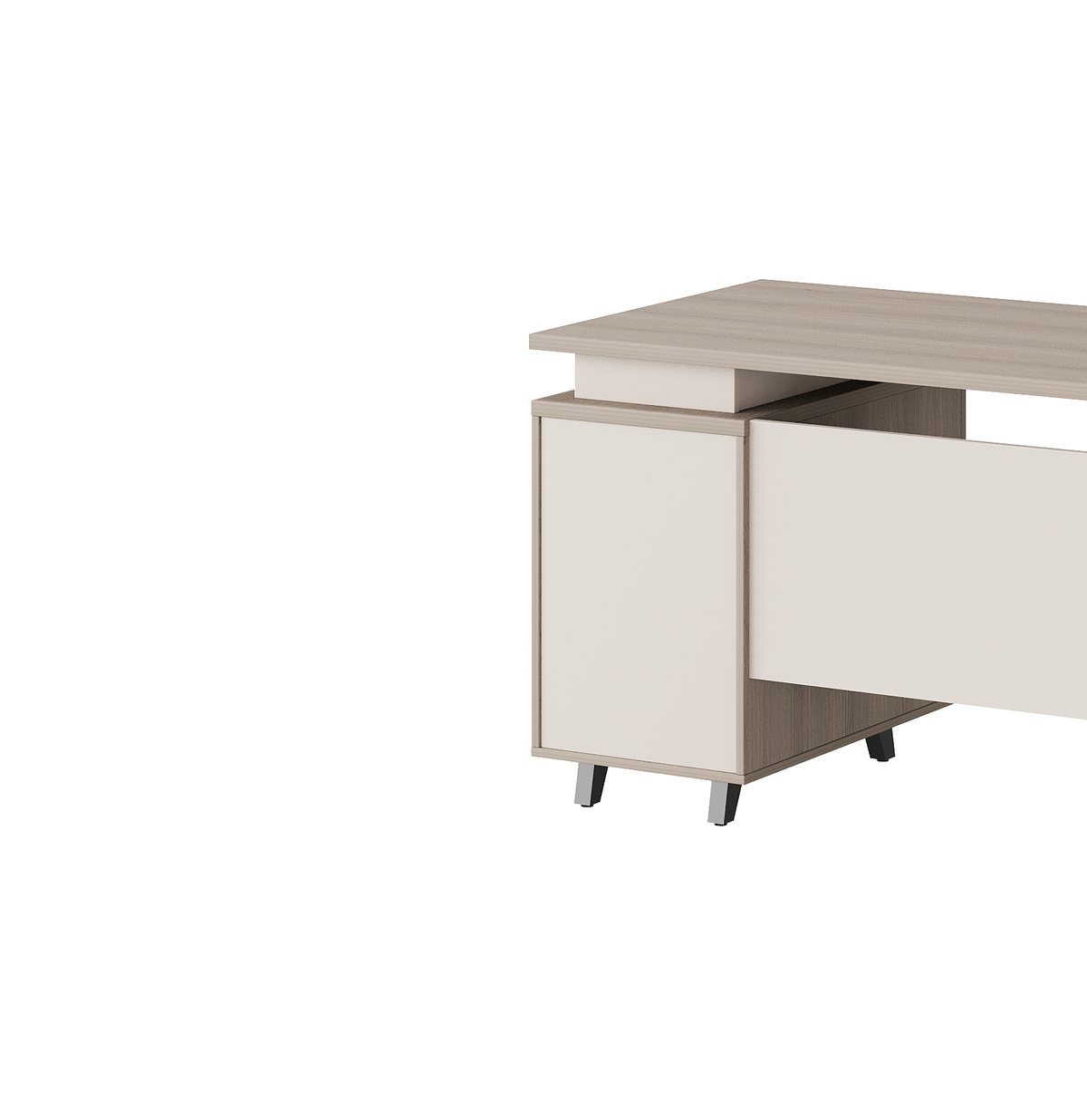 Meja Manajer 140 cm Kabinet Samping — detail fitur 1