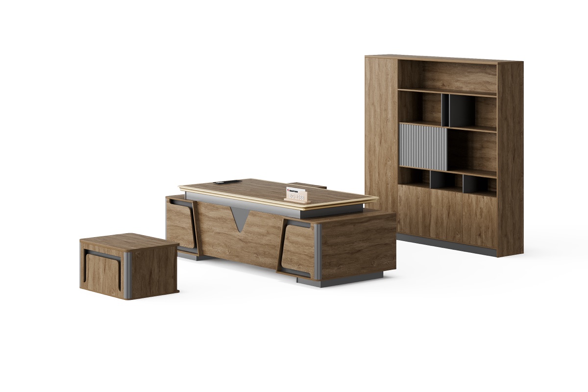 Meja Direktur L-Shape Mewah 2400 — detail fitur 3
