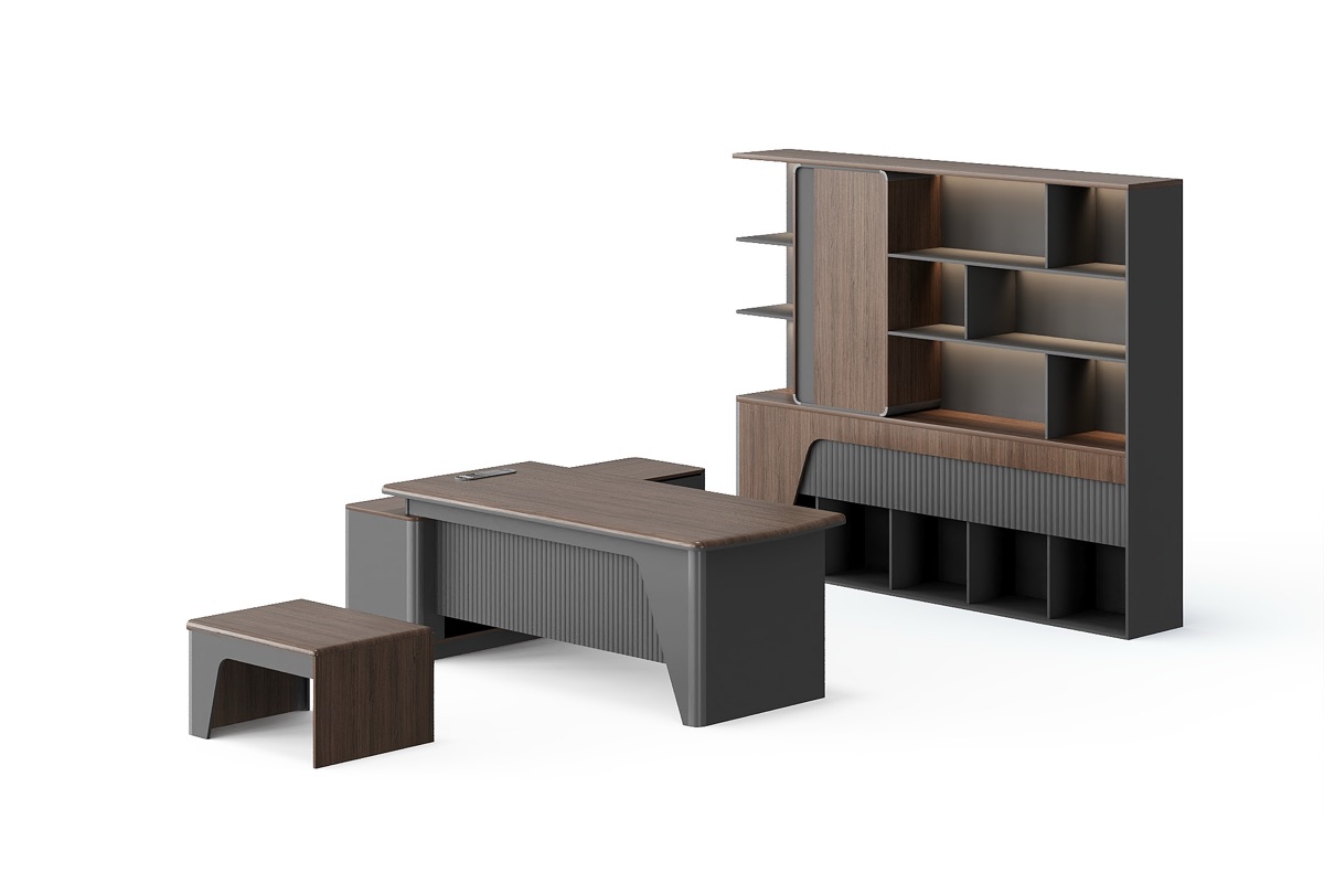 BG Tembus 541 Produk: Meja Direktur Hutch & Kabinet LED