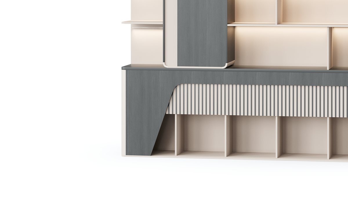 Kabinet Display dengan Rak LED — detail fitur 2