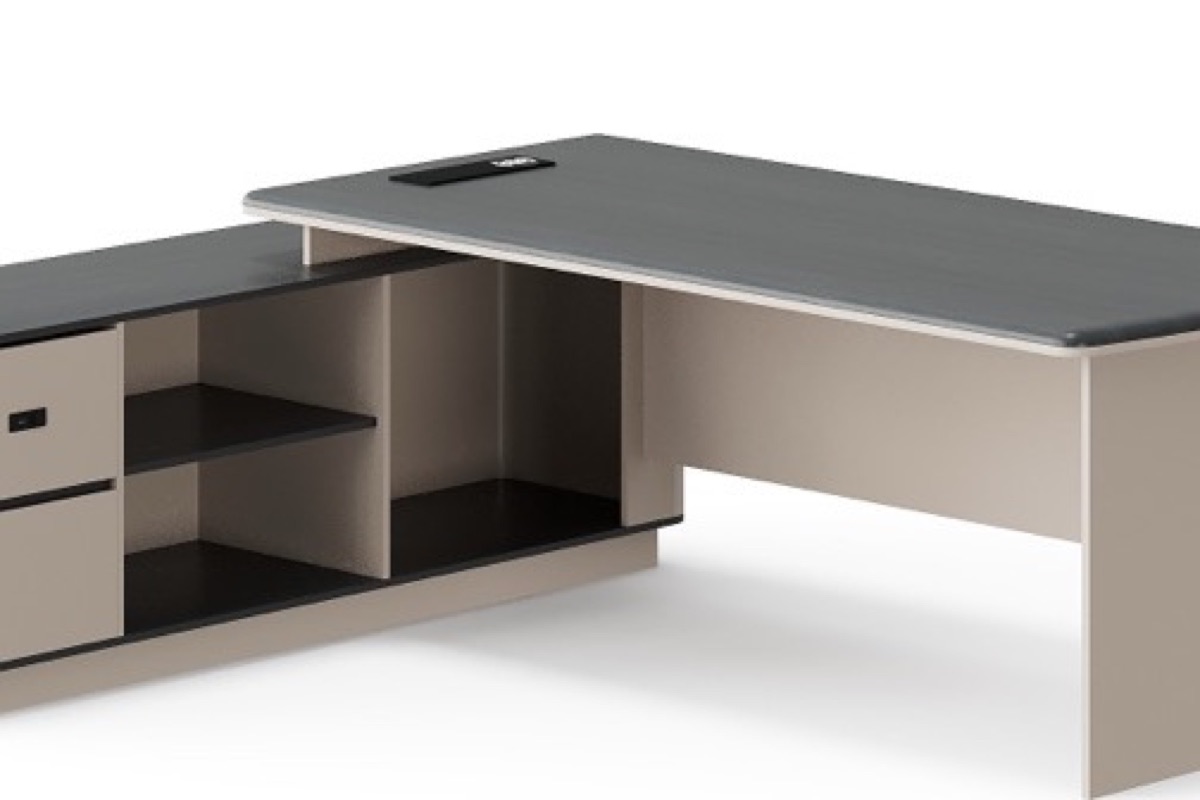 Meja Direktur L-Shape Kabinet + Laci — detail fitur 2