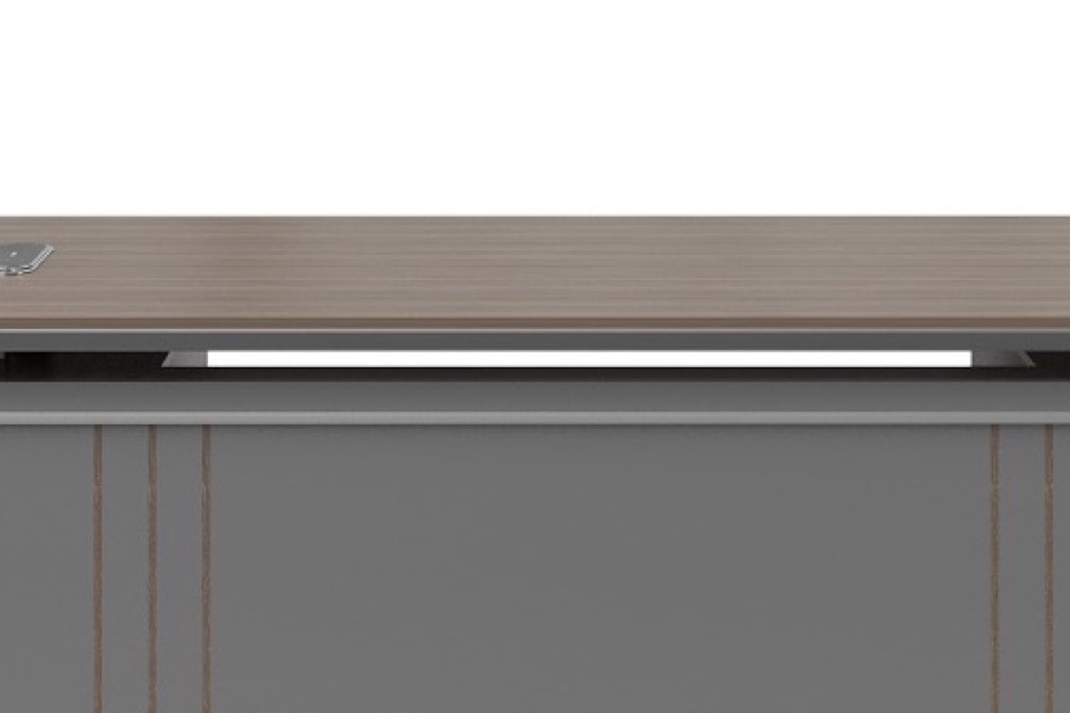 Executive L-Desk with Power Outlet — feature detail 2