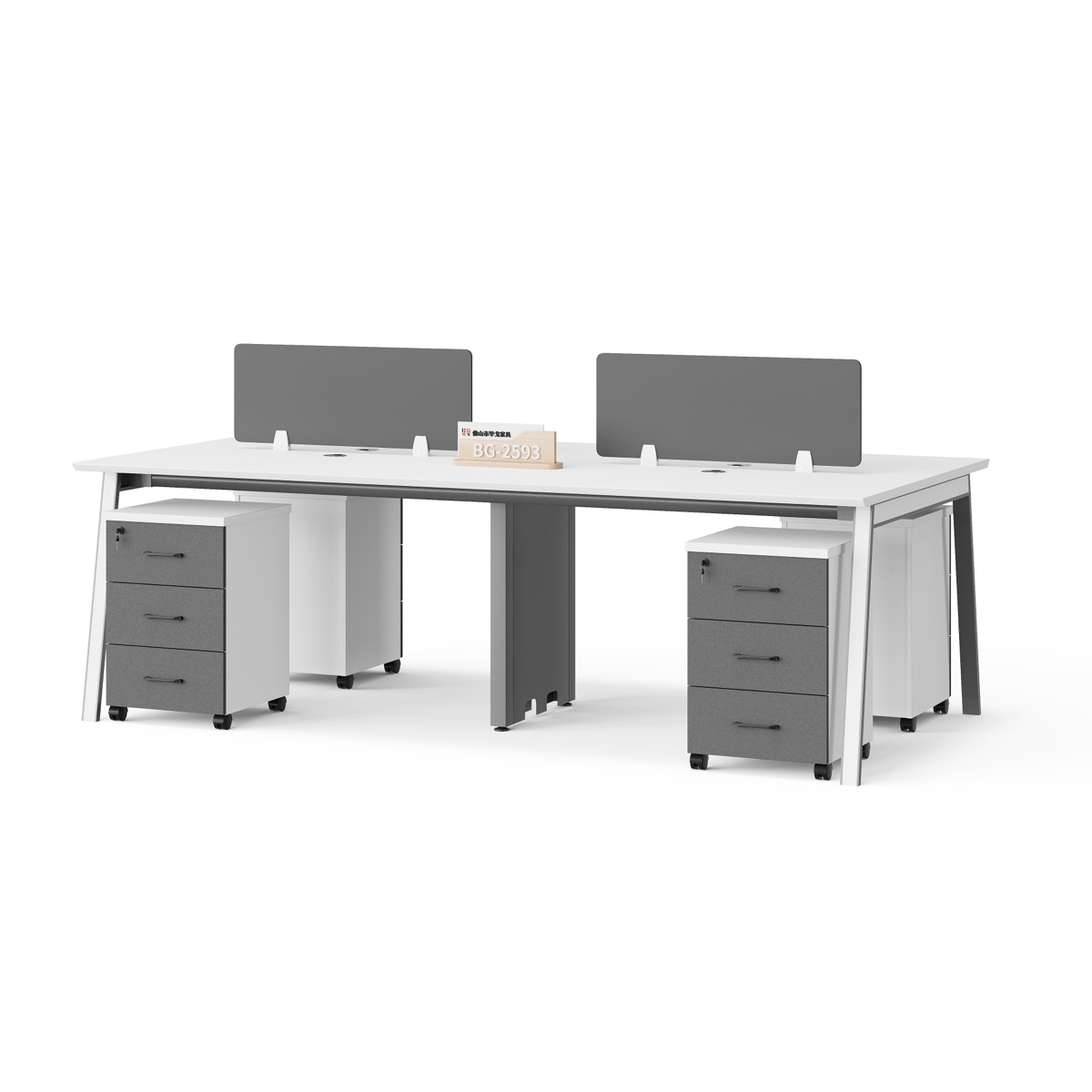 4-Seat Office Workstation — feature detail 1