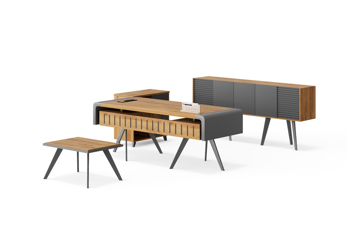 Staff Desk with Side Cabinet — feature detail 3