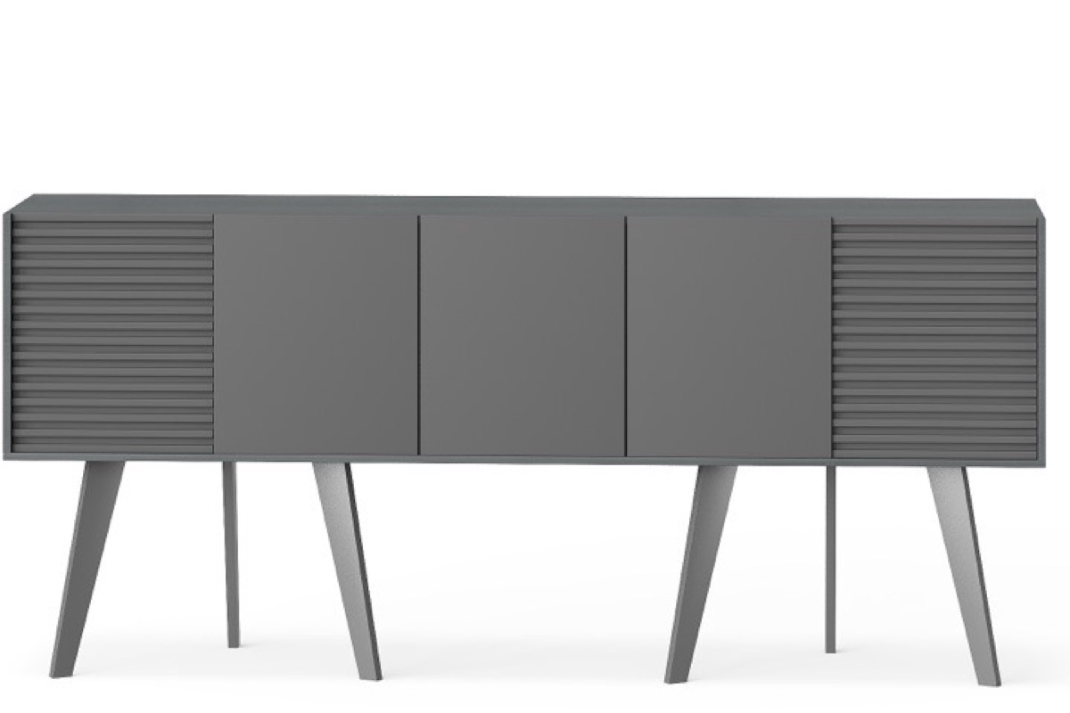 Office Cabinet Slat Panels + Tapered Legs — feature detail 1