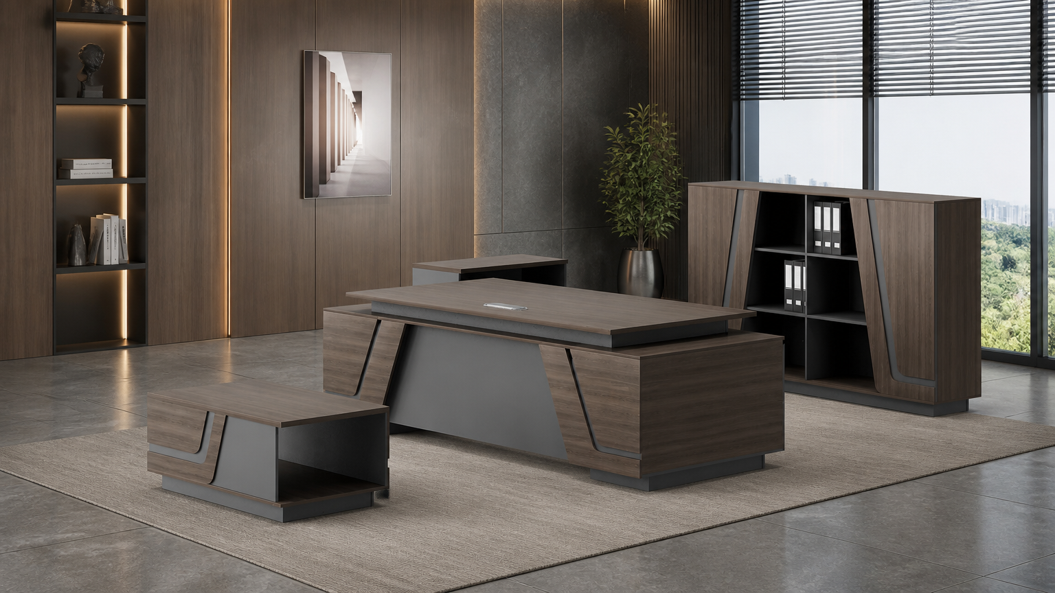 Meja Manajer — situasi kantor