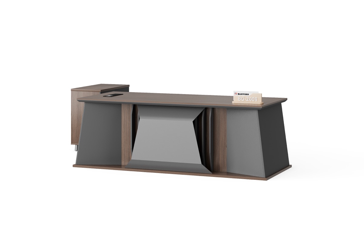 Meja Resepsionis dengan Panel Geometris — BG-2608 — Foshan China office furniture manufacturer