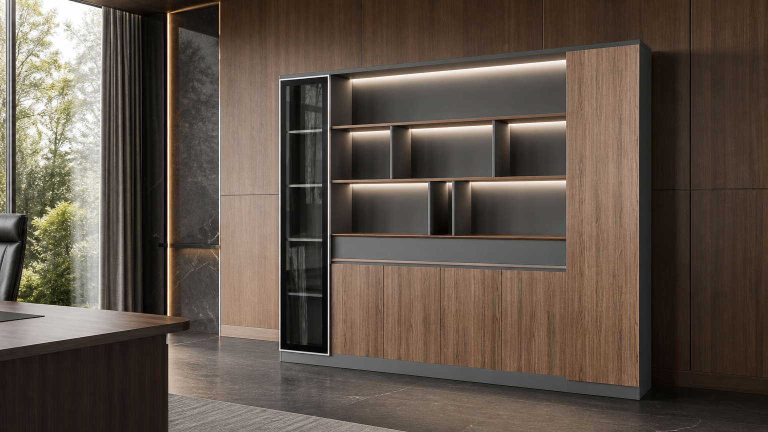 2-Door File Cabinet — office scene