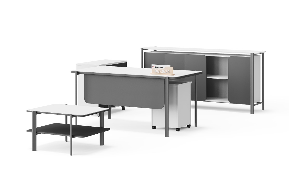 Meja Manajer dengan Side Cabinet — detail fitur 3