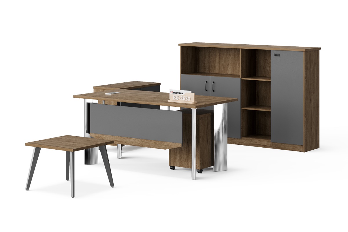 Meja Eksekutif + Side Cabinet — detail fitur 3