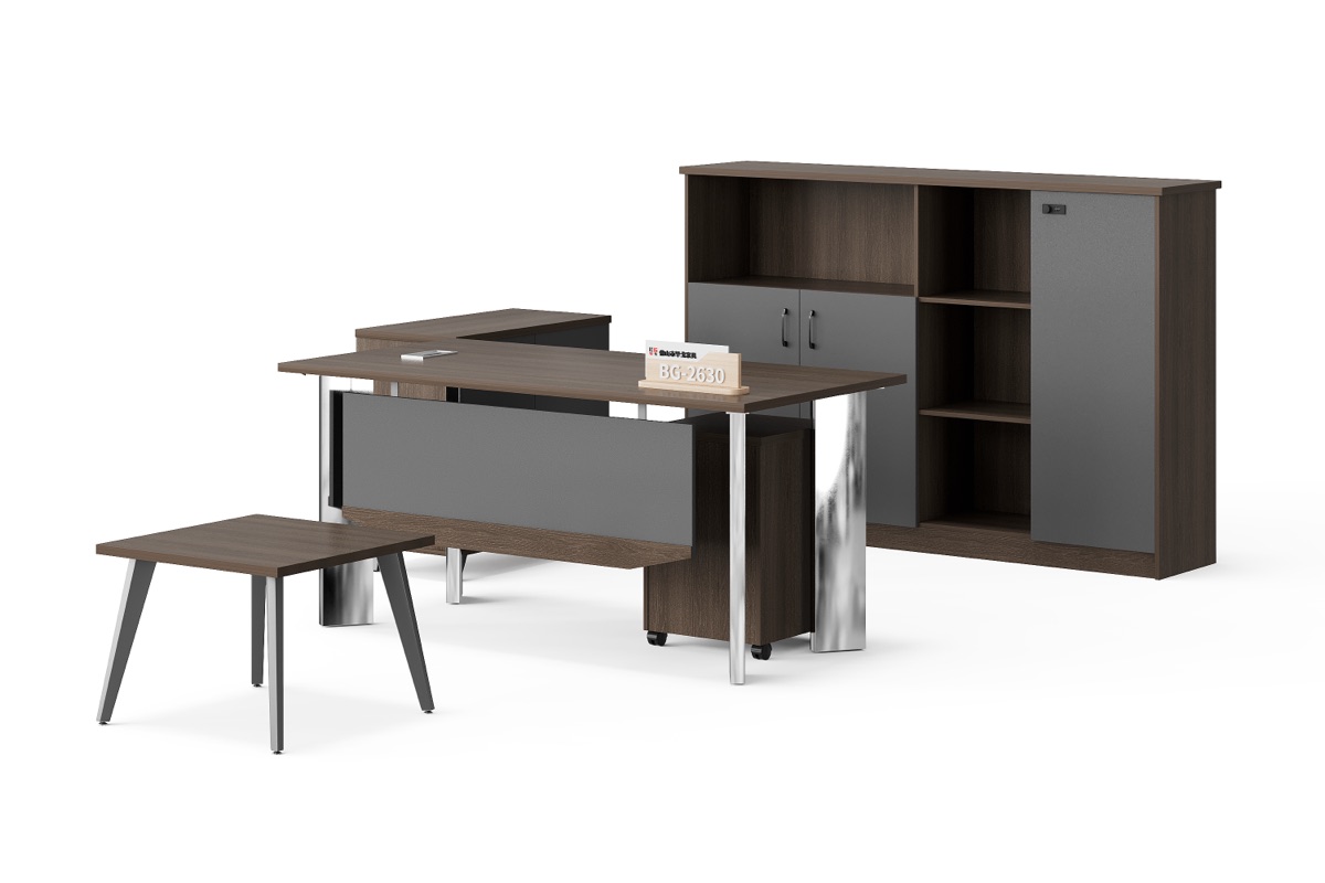 Meja Eksekutif + Side Cabinet — BG-2630A-G28