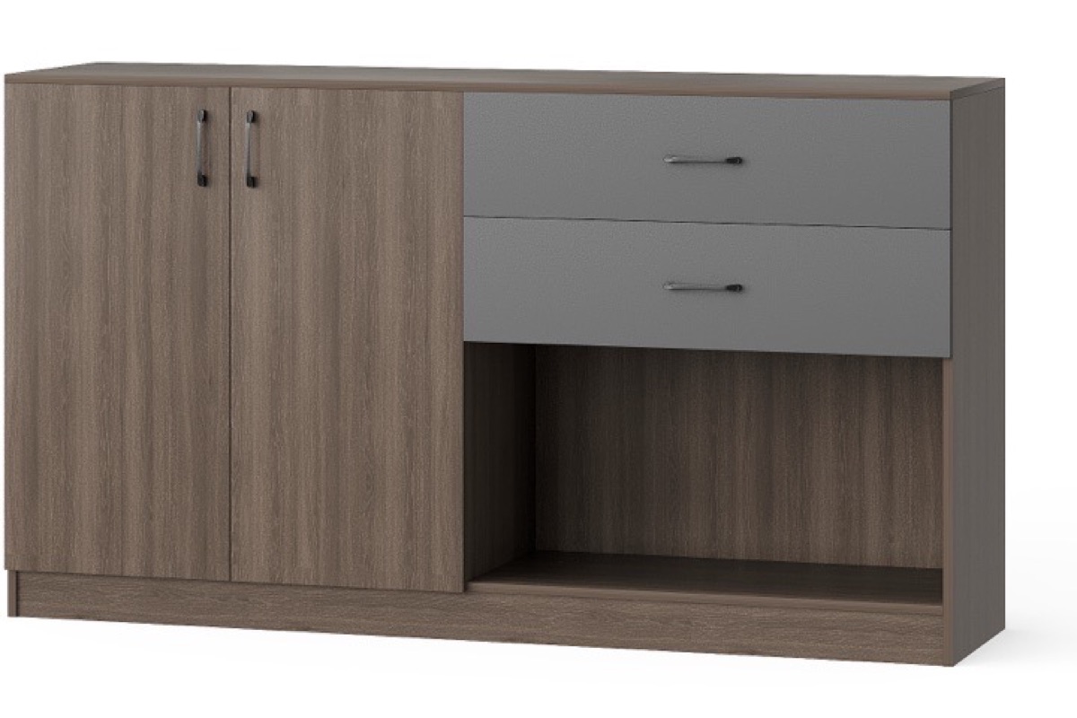 Kabinet Sisi Kantor G28 + Pintu, Laci & Rak — detail fitur 1