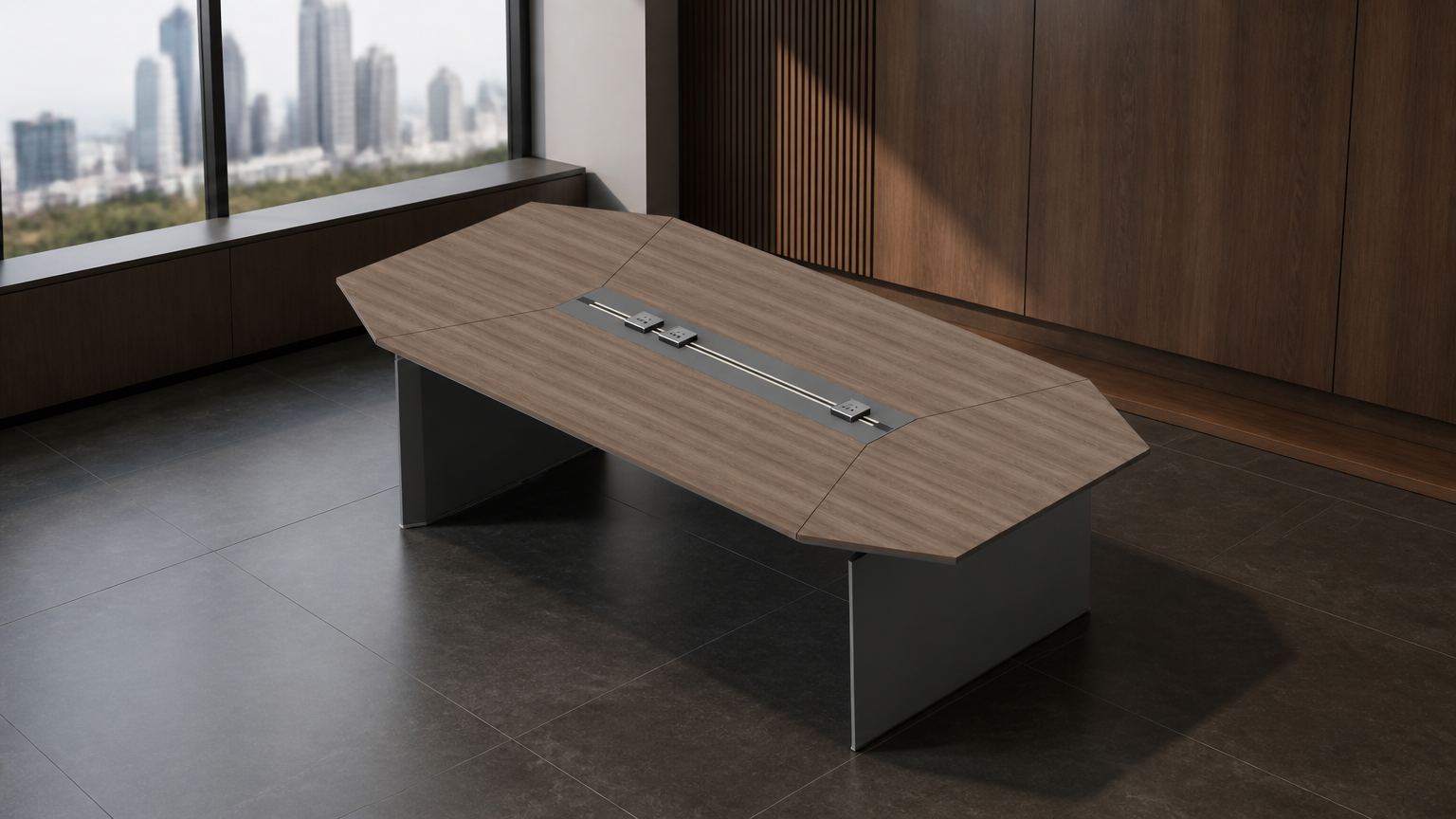 Oval Meeting Table — office scene