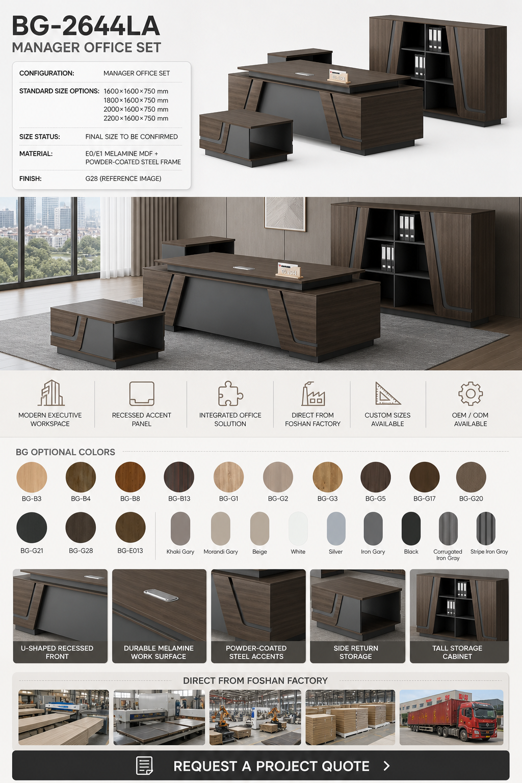 Meja Manajer L-Shape — detail fitur 3