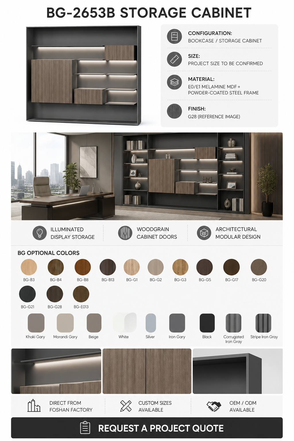 Office Filing Cabinet — BG-2653B detail